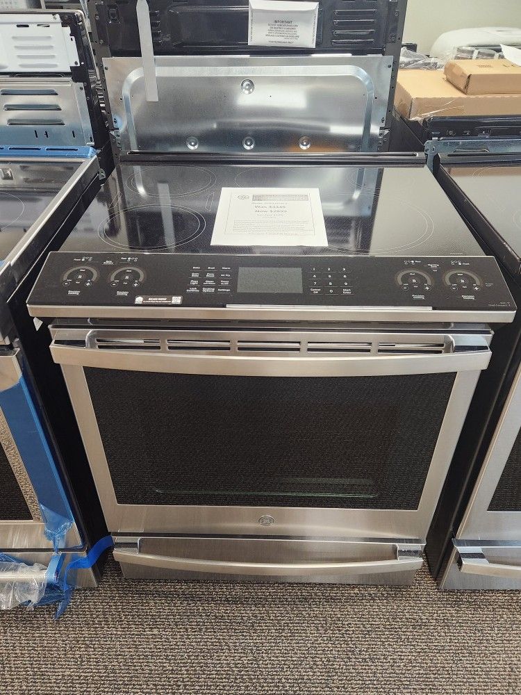 Profile 30 in. 4 Burner Element Smart Slide-In Induction Range in Fingerprint Resistant Stainless w/ Convection, Air Fry