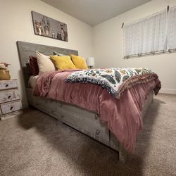 Queen Size Bed  And Mattress 
