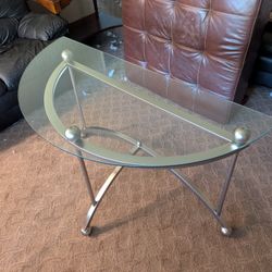 Half Moon Glass Table