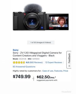 Camera For Sale Perfect Condition Barely Used. Please Read Details In The Picture 