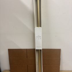 New 36-66” Curtain Rod Soft Brass Finish