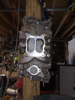 Aluminum Chevy intake small block Chevy