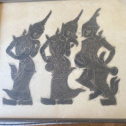Mid Century Thai Temple Rubbing