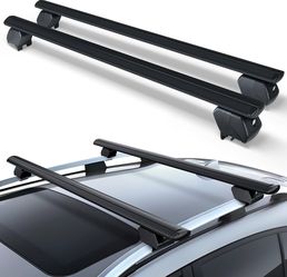 YZONA 53" Heavy Duty Universal Roof Cross Bars, 300 LBS, Compatible with Recessed and Raised Side Rails, Fits Most SUVs and Roof Racks