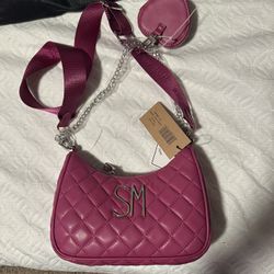 Quilted Fushia Steve Madden Purse 