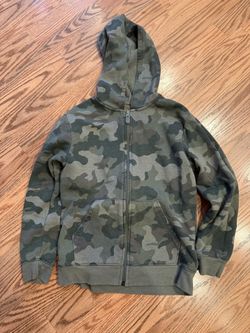 Boys Green Cami Hoodie Size 8