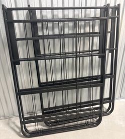 Full size black metal folding bed frame