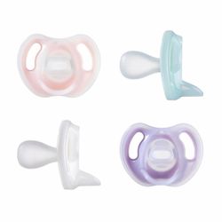 Tommee Tippee Ultra-Light Silicone Pacifier, 0-6 Months, 4pk