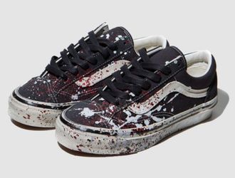 Vans Premium Old Skool LX 36 Paint Splatter Grey Low Top Shoes Brand New DS