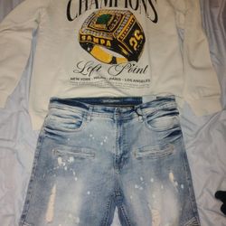 LEFT POINT SWEATER...PANTS AND SHOES