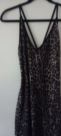 Black and white leopard dress