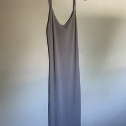 Grey Long Bodycon Dress