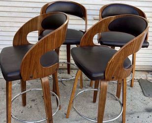 Bar Stools Set Of 4 Brown