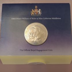 Prince William And Kate Middleton Official Engagement Coin..