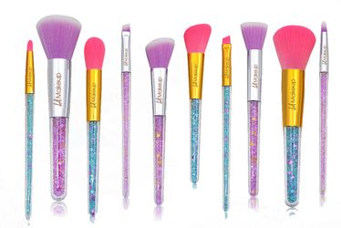 10pcs glitter crystal amazing brush set