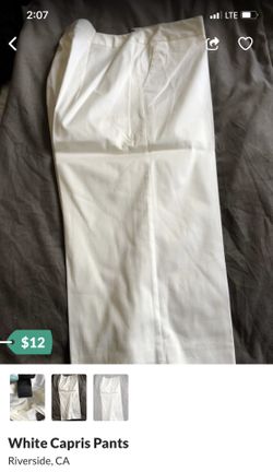 White casual capri pants