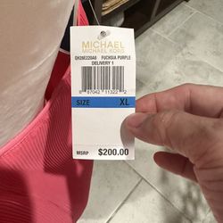 NEW MK Michael Kors hot Pink Dress Size 12