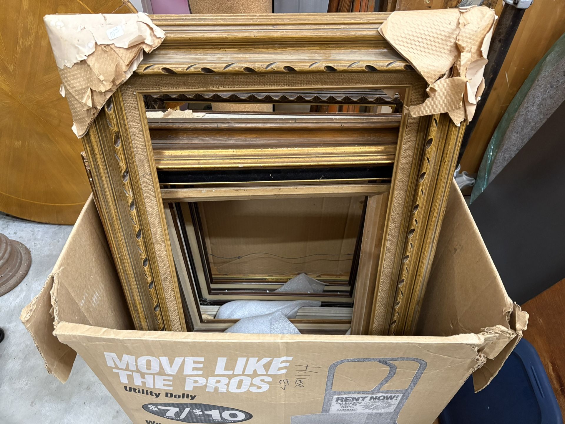 2 Boxes Of Vintage / Antique / New Frames 