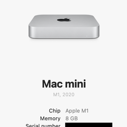 Apple Mac mini (M1) | 8GB RAM | 256GB SSD
