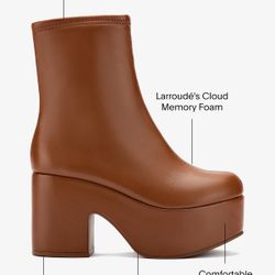 Larroude Caramel Miso Boots (like New)