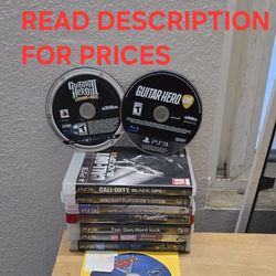 PS3 Games, Firm Price, Great Condition, Read Description For Details