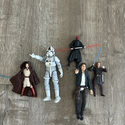 Star Wars Mini figures Obi-wan, Anakin, Han Solo, Storm Trooper, Darth Mal