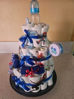 3 Tier Spiderman diaper Cake
