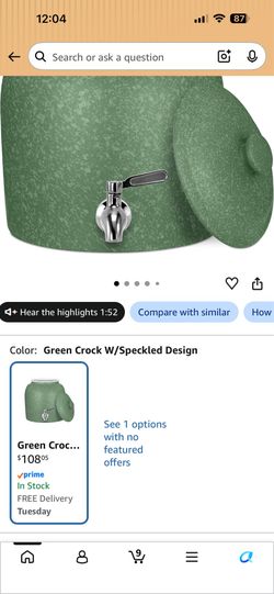 Ceramic water dispenser