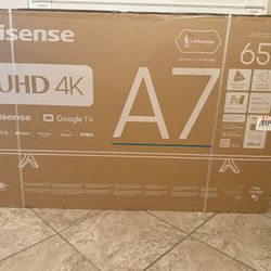New Hisense 65” A7 Series LED 4K Smart Google TV 2024