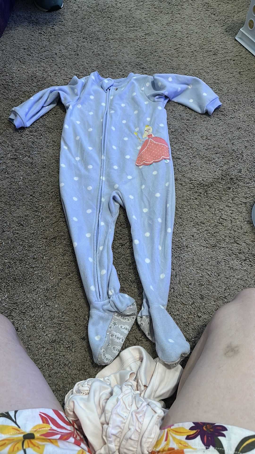 Carter’s Light Purple Polka Dot Footies