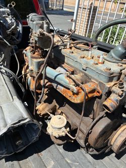 Vintage Inline Engine Block with Transmission