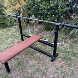Weight Bench And Bar