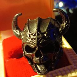 Black Viking Skull Ring