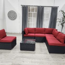 7 Pc Outdoor Sofa Set 