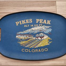 Vintage Pike's Peak Colorado serving tray