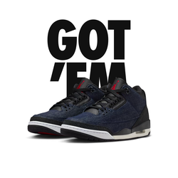 Air Jordan 3 x Levi's® "Indigo and Gym Red"