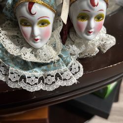 Vintage porcelain half lady doll