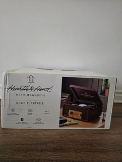 Hearth and Hand With Magnolia 3 in 1 Turntable ~Open Box Never Used~
