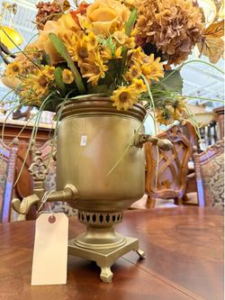 Large Gold Urn With Flowers - 80% OFF OFFER!!!