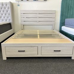 Queen Bed Frame With Drawers 