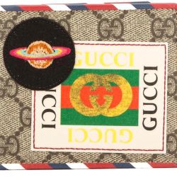 Gucci Courrier Monogram GG Supreme UFO Embroidered wallet