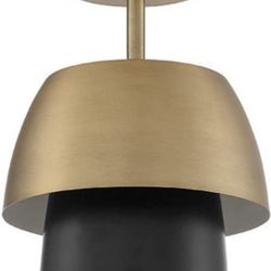 Designers Fountain D213M-SF-OSB Moonshadow - 1 Light Semi Flush-Mount, Old Satin Brass Finish. New open box. 11 x 11 x 14 inches MSRP $302. Our price 