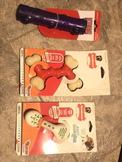 Nylabone Dog Chew Toys 3 Pack! For strong chewers up to 46 lbs