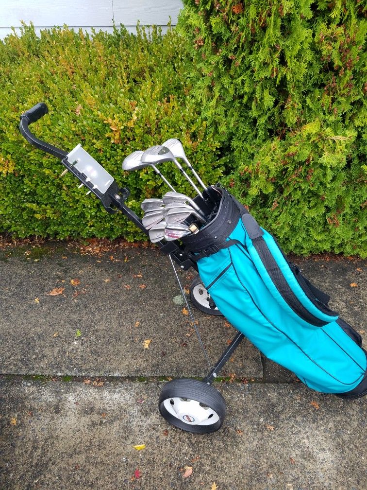 Golf Club Set With Bag And Cart