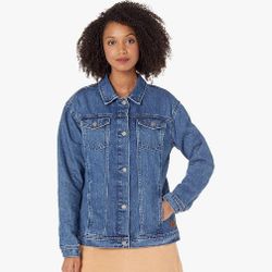  Roxy Mountain Roads Women's Denim Jean Jacket Size XS Color: Medium Blue RP $80