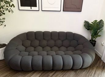 Modern Grey Bubble Sofa & Accent Chair Set