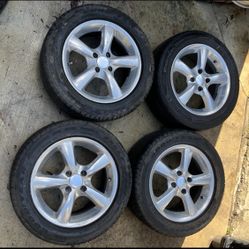 4 X 195/55r15 4x3.94 4x100 Eagle 5 Spokes Honda Fit Civic Xa Xb Ia Echo Corolla Wheels Rims Tires