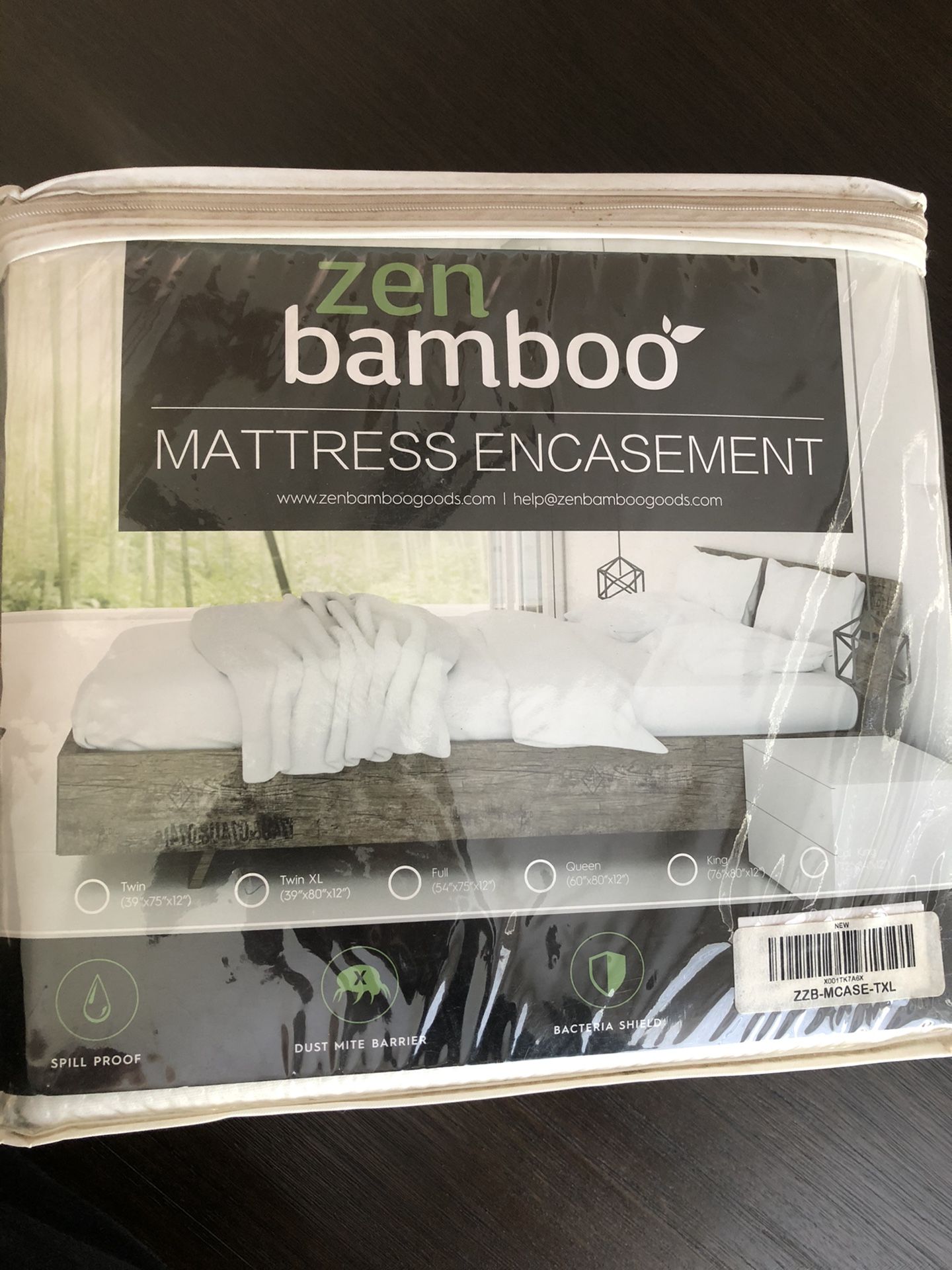 New Zen Bamboo Mattress encasement Protective Cover twin XL
