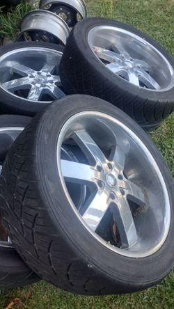 24 inch 6 lug rims and tires