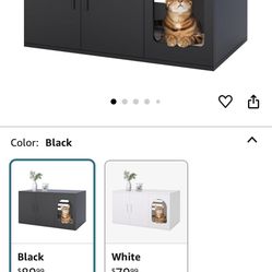 Black Cat Litter Box Enclosure